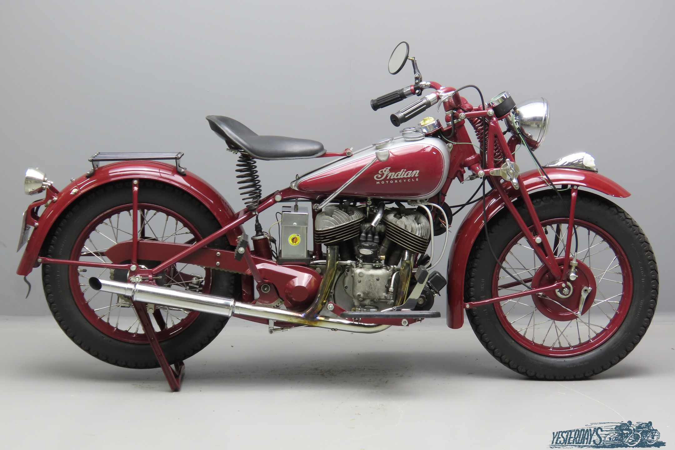 Indian Scout 741b 1941 Vintage Veteran V Twin Motorcycle